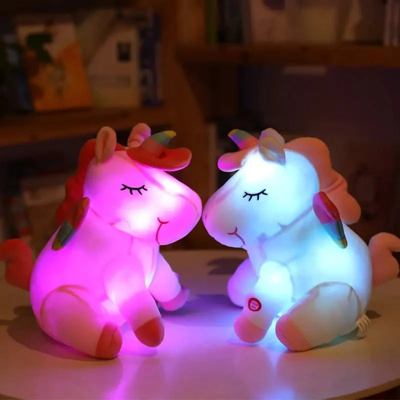 LED Rainbow Unicorn Plush Toy - Cute Stuffed Figure