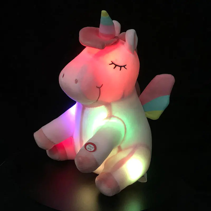 LED Rainbow Unicorn Plush Toy - Cute Stuffed Figure