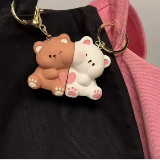 Lovely Magnetic Bear Duo Keychains