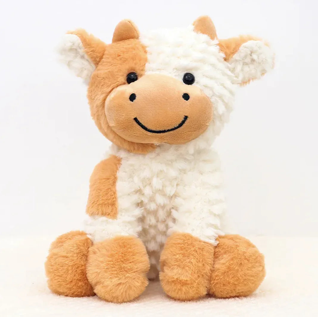 Cute Sitting Cow Plush Toy
