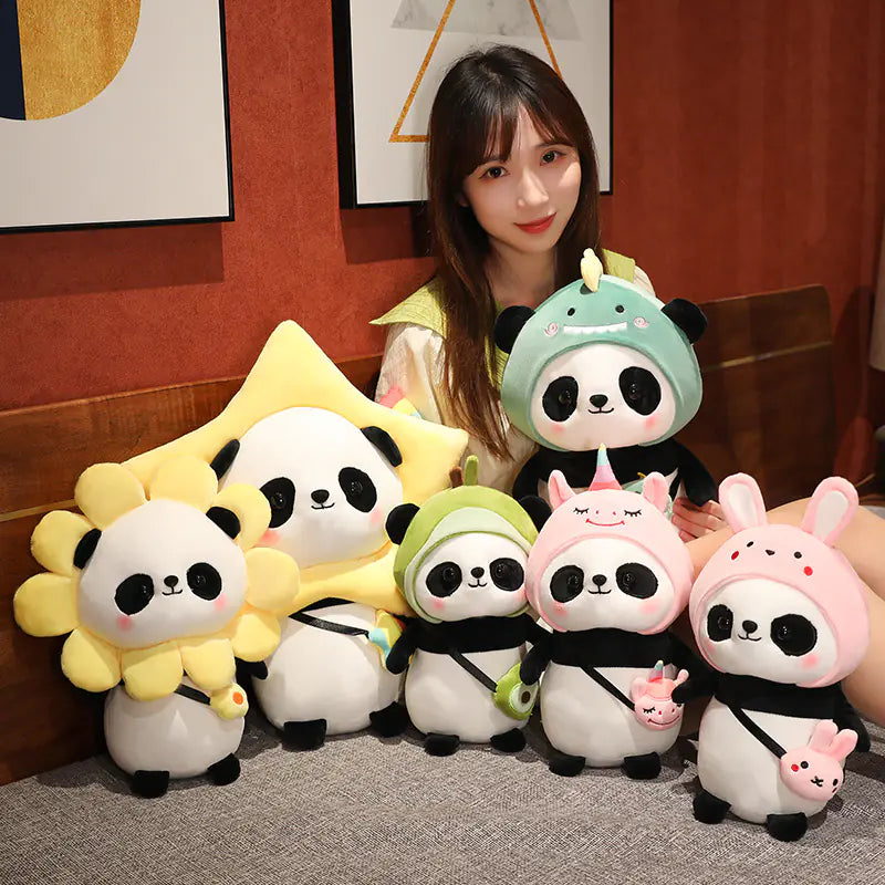 Charming Panda Plush Companions