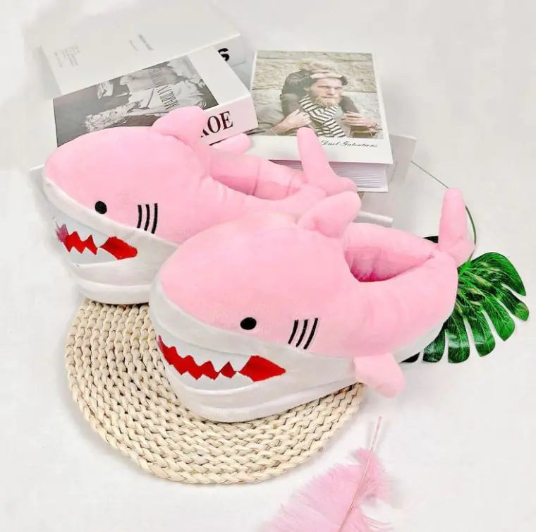Cozy Shark Cartoon Cotton Slippers