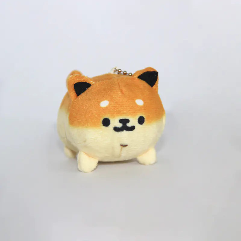 Plush Bread Dog Keychain Pendant for Students and Couples