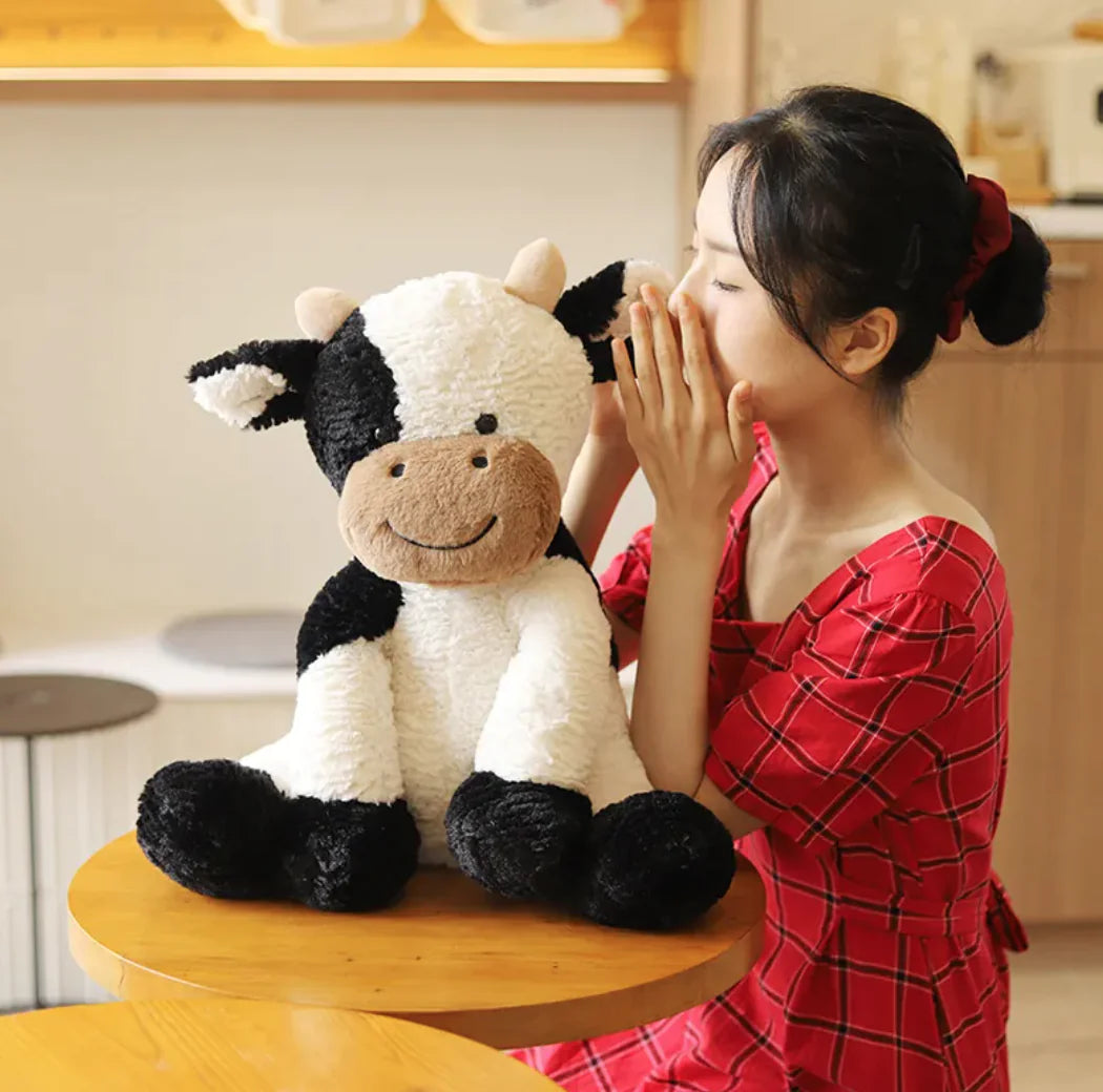 Cute Sitting Cow Plush Toy
